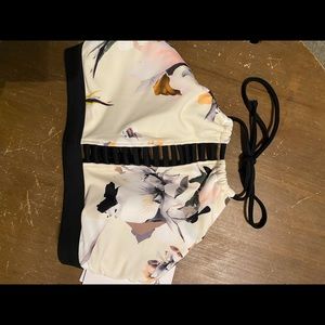 Athleta Polynesian high neck ladder bikini